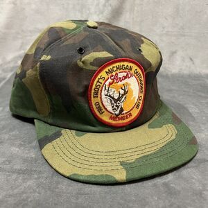 Vintage‎ Fred Trost Outdoors Club Camo Snapback Trucker Hat Michigan Adult OSFA